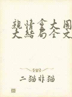 亲情会大团圆结大结局全文