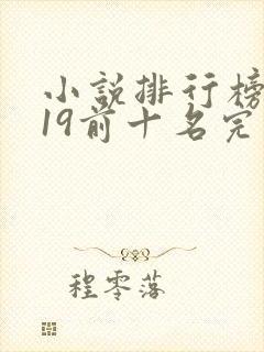 小说排行榜2019前十名完结版言情