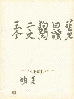 王二狗田萌小说全文阅读免费
