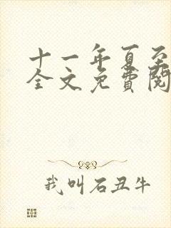十一年夏至小说全文免费阅读