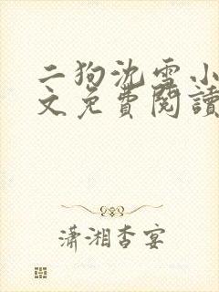 二狗沈雪小说全文免费阅读