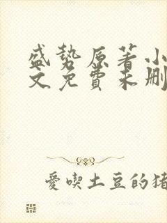 盛势原著小说全文免费未删减阅读