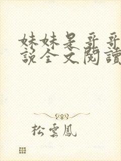 妹妹是哥哥的小说全文阅读