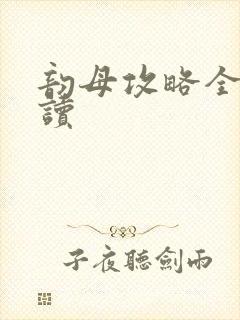 韵母攻略全文阅读