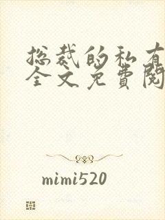 总裁的私有宝贝全文免费阅读