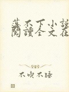 落不下小说免费阅读全文在线阅笔趣