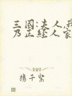 三国:夫人,我乃正经人家小说封面