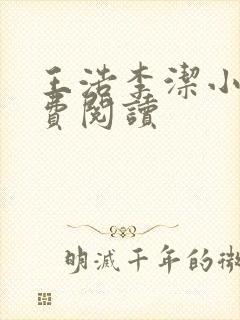 王浩李洁小说免费阅读