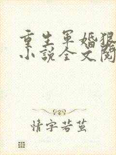 重生军婚狠缠绵小说全文阅读及番外