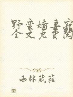 野蛮娇妻宠不得全文免费阅读