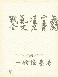 战气凌霄无弹窗全文免费阅读