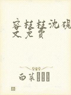 容枝枝沈砚书全文免费