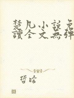 楚凡小说免费阅读全文无弹窗