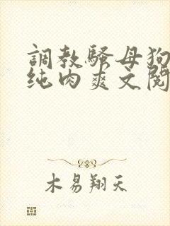 调教骚母狗sm纯肉爽文阅读