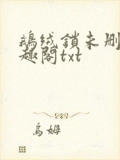 鹅绒锁未删除笔趣阁txt