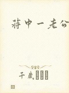 蒋中一老公封面