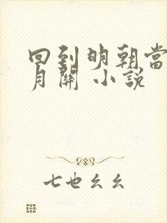 回到明朝当王爷月关 小说
