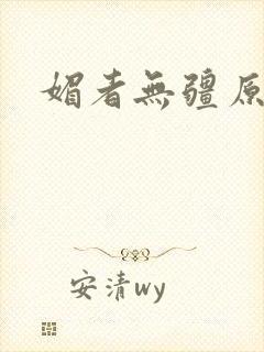 媚者无疆原著封面