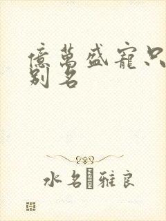 亿万盛宠只为你别名