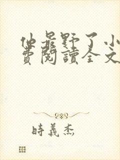 他最野了小说免费阅读全文