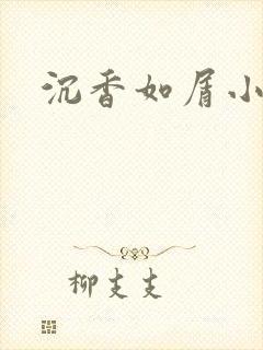 沉香如屑小说封面