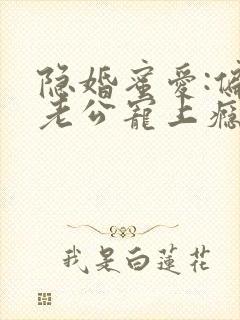 隐婚蜜爱:偏执老公宠上瘾原著作者