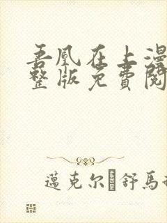 吾凰在上漫画完整版免费阅读