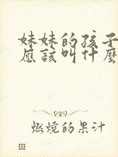 妹妹的孩子哥哥应该叫什么