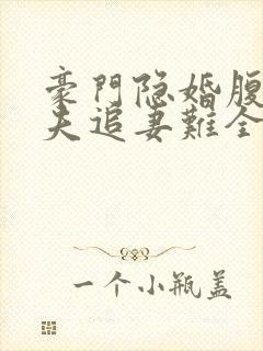 豪门隐婚腹黑前夫追妻难全文免费阅读