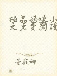 极品妈咪小说全文免费阅读