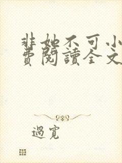 非她不可小说免费阅读全文