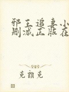 邪王追妻小说无删减正版在线阅读