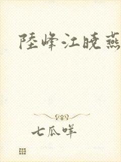 陆峰江晓燕封面
