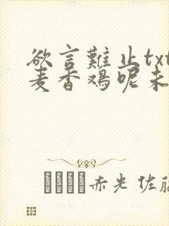 欲言难止txt麦香鸡呢未删减封面