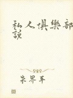 私人俱乐部 小说