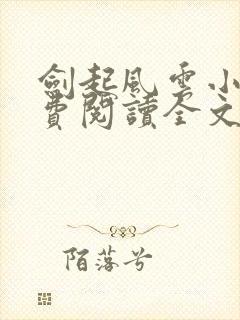 剑起风云小说免费阅读全文
