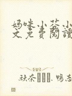 妈咪小芬小翔全文免费阅读最新章节