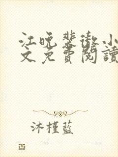江晚裴彻小说全文免费阅读