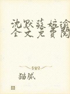 沈默苏婉瑜小说全文免费阅读完整版