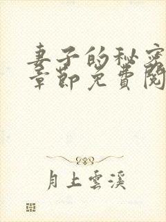 妻子的秘密全部章节免费阅读