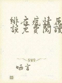 绯夜疯情原著小说免费阅读封面