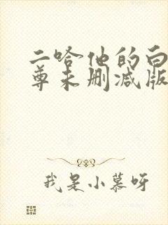 二哈他的白猫师尊未删减版封面