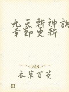九天斩神诀最新章节更新
