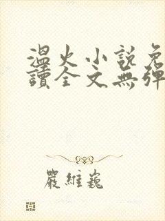 温火小说免费阅读全文无弹窗
