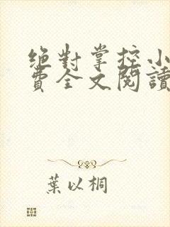 绝对掌控小说免费全文阅读笔趣阁