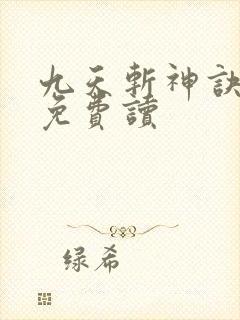 九天斩神诀小说免费读