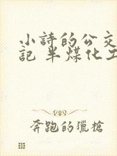 小诗的公交车日记 半煤化工