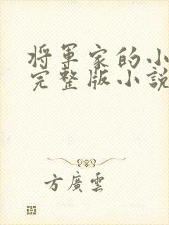 将军家的小娇娘完整版小说