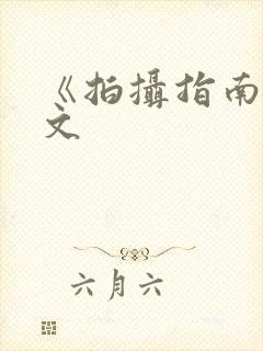 《拍摄指南》全文