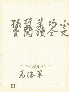 孙哲叶巧小说免费阅读全文最新章节更新时间